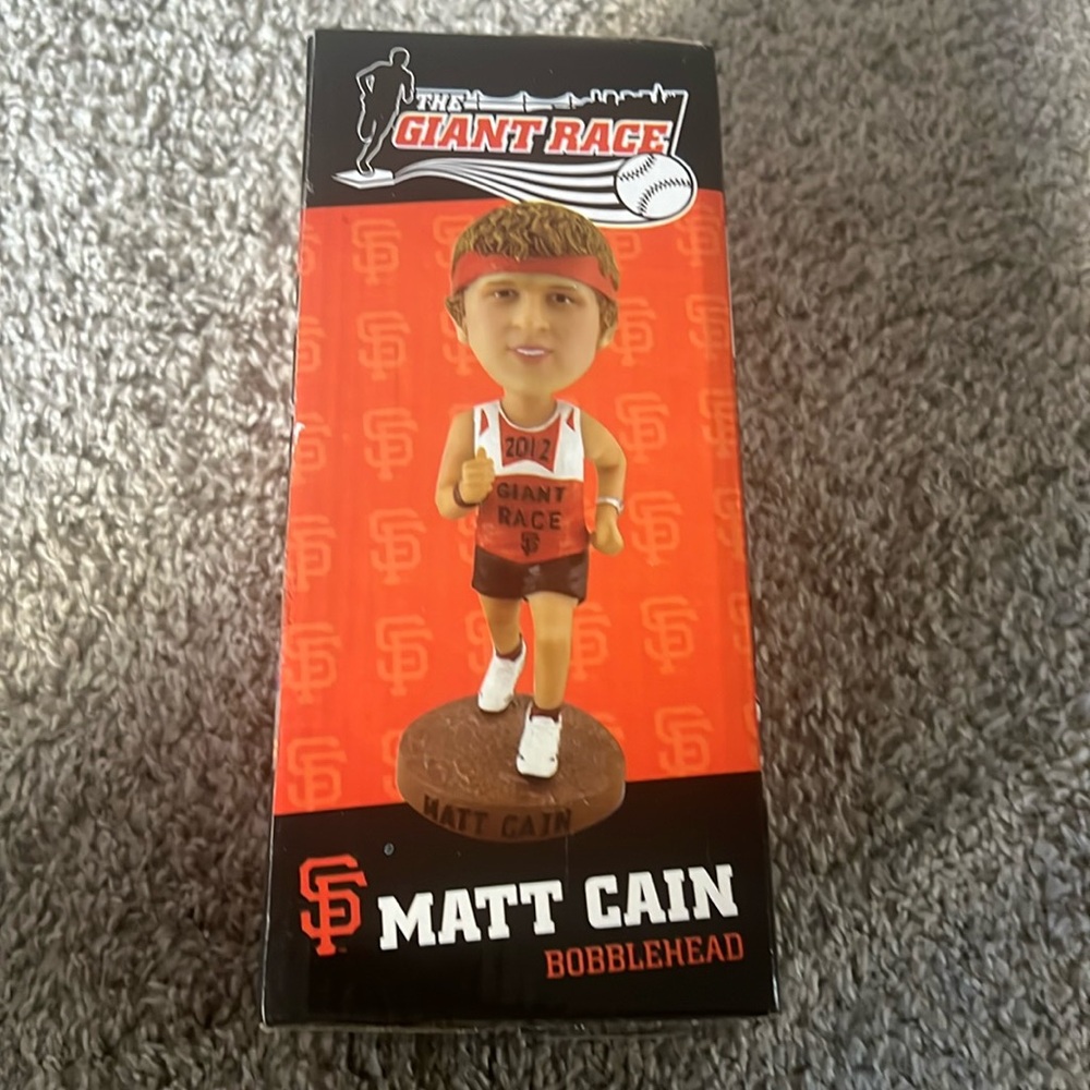 2012 Matt Cain Giant Race Bobblehead No Box